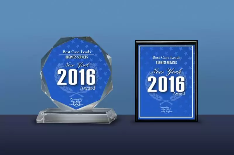 Winner of the 2016 New York Award in the Business Services category by the New York Award Program